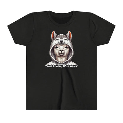 Youth Tee - Llama in Wolf's Clothing Hoodie - Soft Yet Fierce - Tame Llama, Wild Wolf