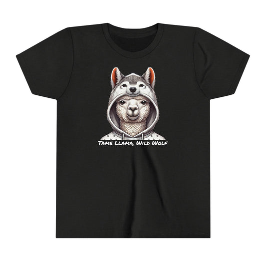 Youth Tee - Llama in Wolf's Clothing Hoodie - Soft Yet Fierce - Tame Llama, Wild Wolf