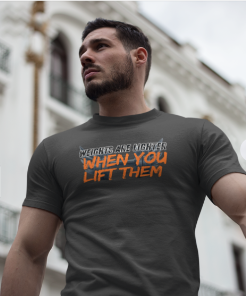 Weights are Lighter When you Lift Them - Tri-blend Gym Tee