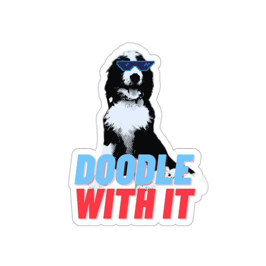 Doodle With It: Bernedoodle Kiss-Cut Stickers - Beast Llama Clothing - Be the Beast