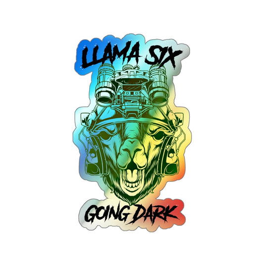 Llama Six Holographic Die-cut Sticker - Beast Llama Clothing - Be the Beast