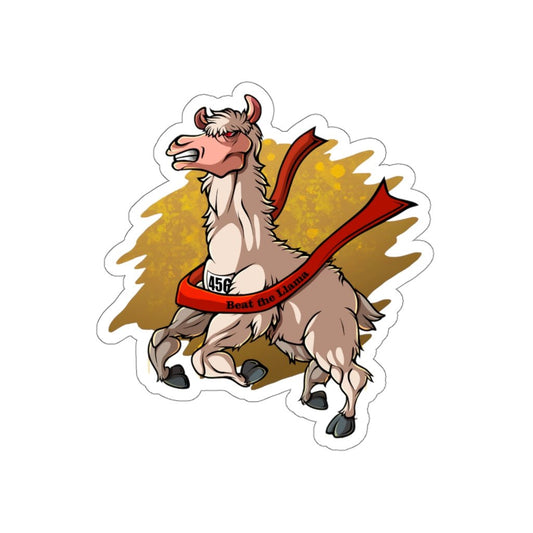 Runner Llama Logo Premium Die-Cut Stickers - Beast Llama Clothing - Be the Beast