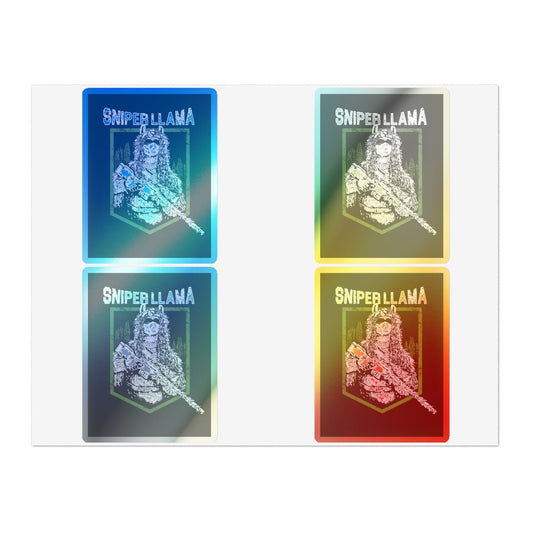 Sniper Llama (4 count) - Sticker Sheets - Beast Llama Clothing - Be the Beast