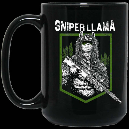 Sniper Llama - Large 15 oz. Coffee Mug - Beast Llama Clothing - Be the Beast