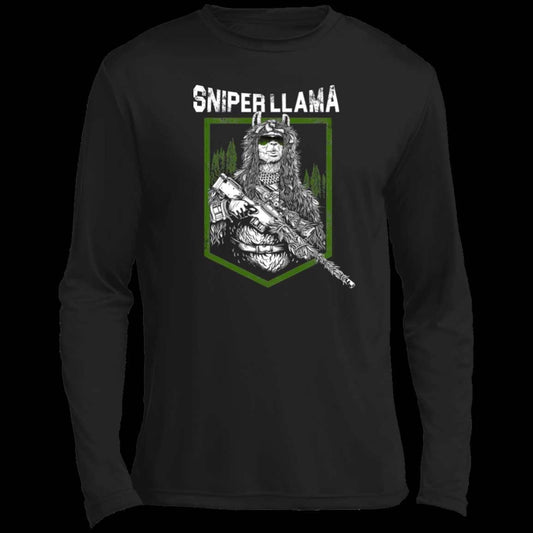 Sniper Llama - Long Sleeve Performance T-Shirt - Beast Llama Clothing - Be the Beast