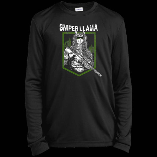 Youth Sniper Llama - Long Sleeve Performance T-Shirt - Beast Llama Clothing - Be the Beast